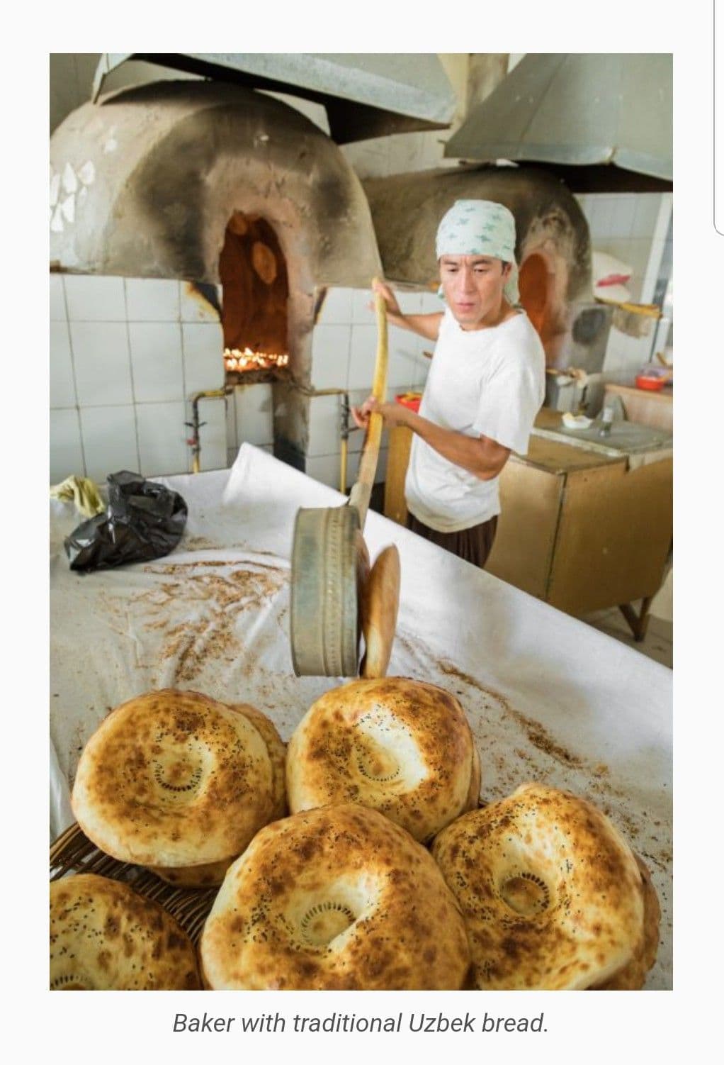 Traditional bread at a market stall