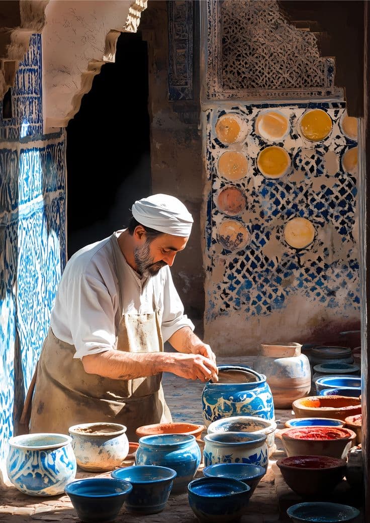Pottery glazing and decorative techniques